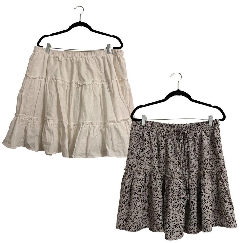 SHEIN Set of Two Tiered Skirts Size XXL and 3X